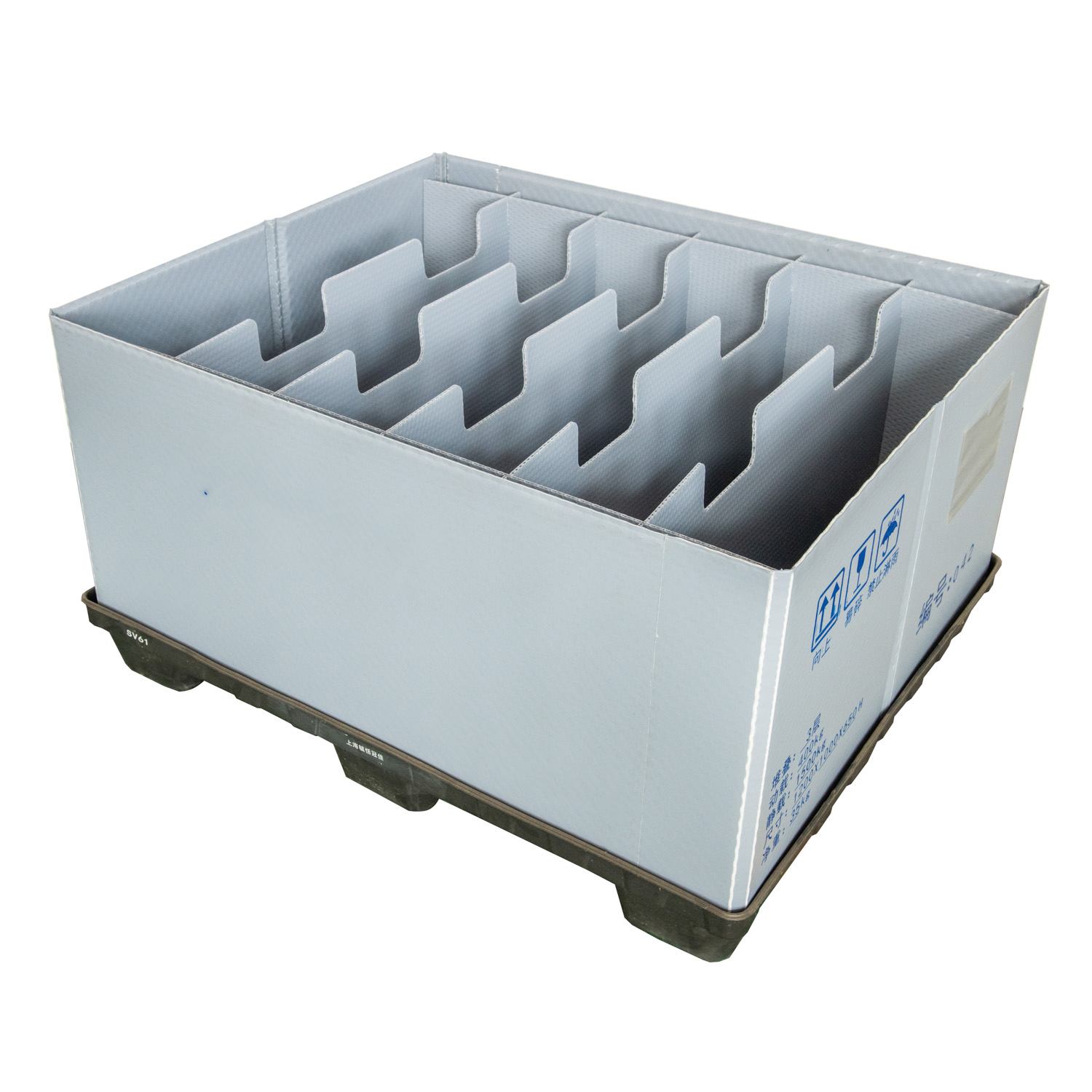Contenitore pallet in plastica separatore