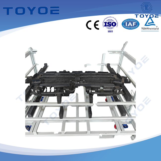 Frame in acciaio robusti con fodere di plastica e parti specifiche del trasporto.