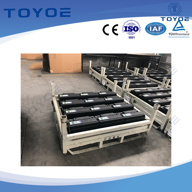 Grattini in metallo impilabili e pieghevoli per batterie per auto, perfetti per la spedizione.